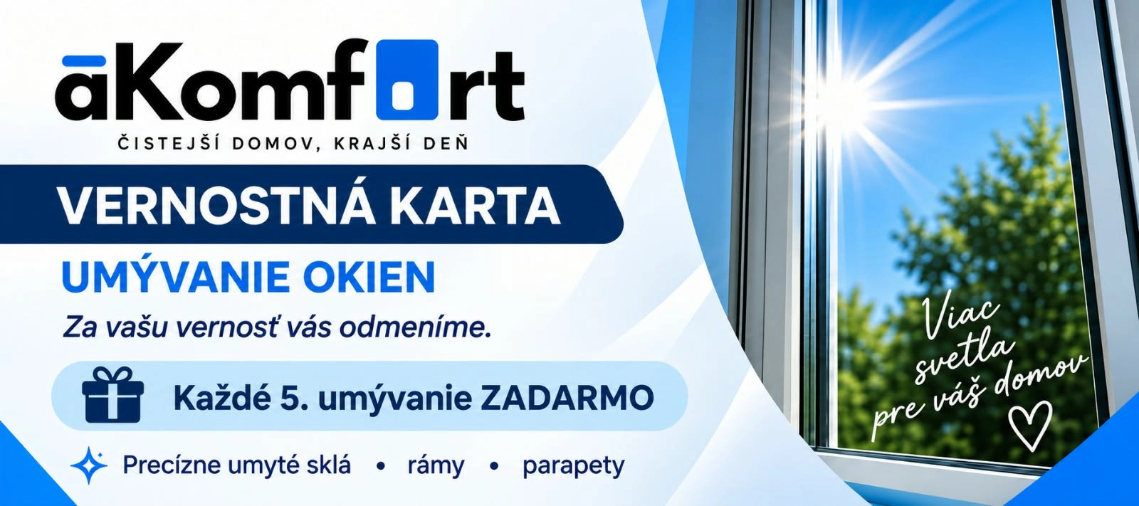 Pred umytím okna